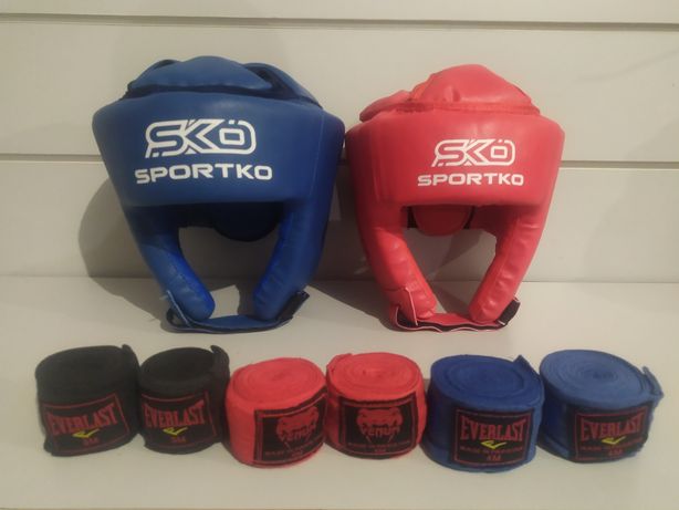 Шлем боксерский Sportko для бокса .Капа ,бинты ,перчатки