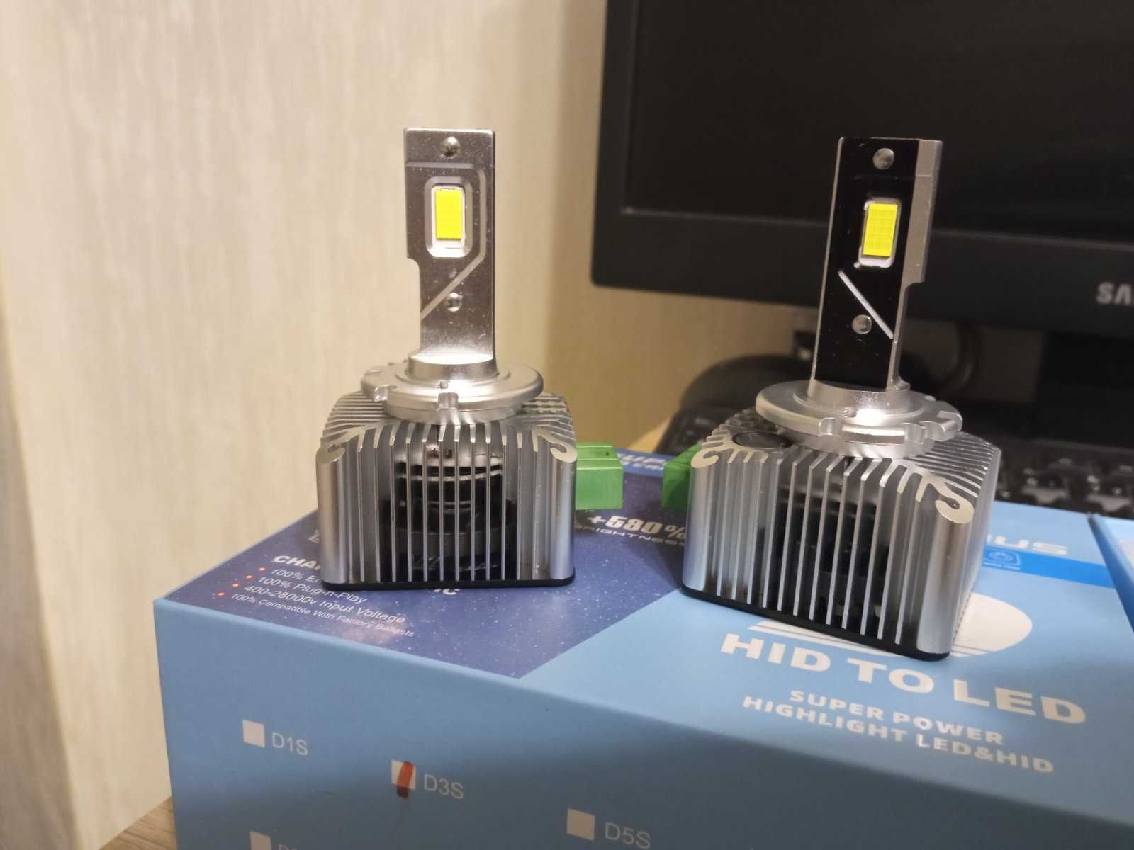 Светодиодные лампы LED D1S (R), D2S (R), D3S, D4S , 34000 Люм. Канбус