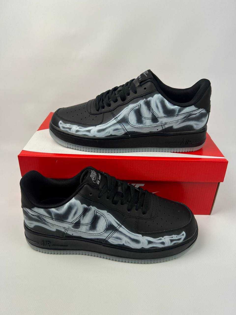 АКЦІЯ! Nike Air Force Low Skeleton QS black 41 42 43 44 45 найк форс