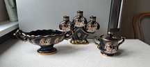 Porcelana grecka  Agora hand made czarno- złota