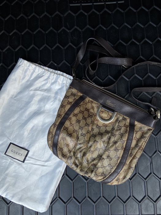 оригінальна сумка Gucci Canvas hobo bag гуччи