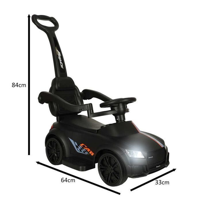 JEŹDZIK dla Dzieci z PROWADNIKIEM Chodzik PCHACZ z Dźwiękami Światłem