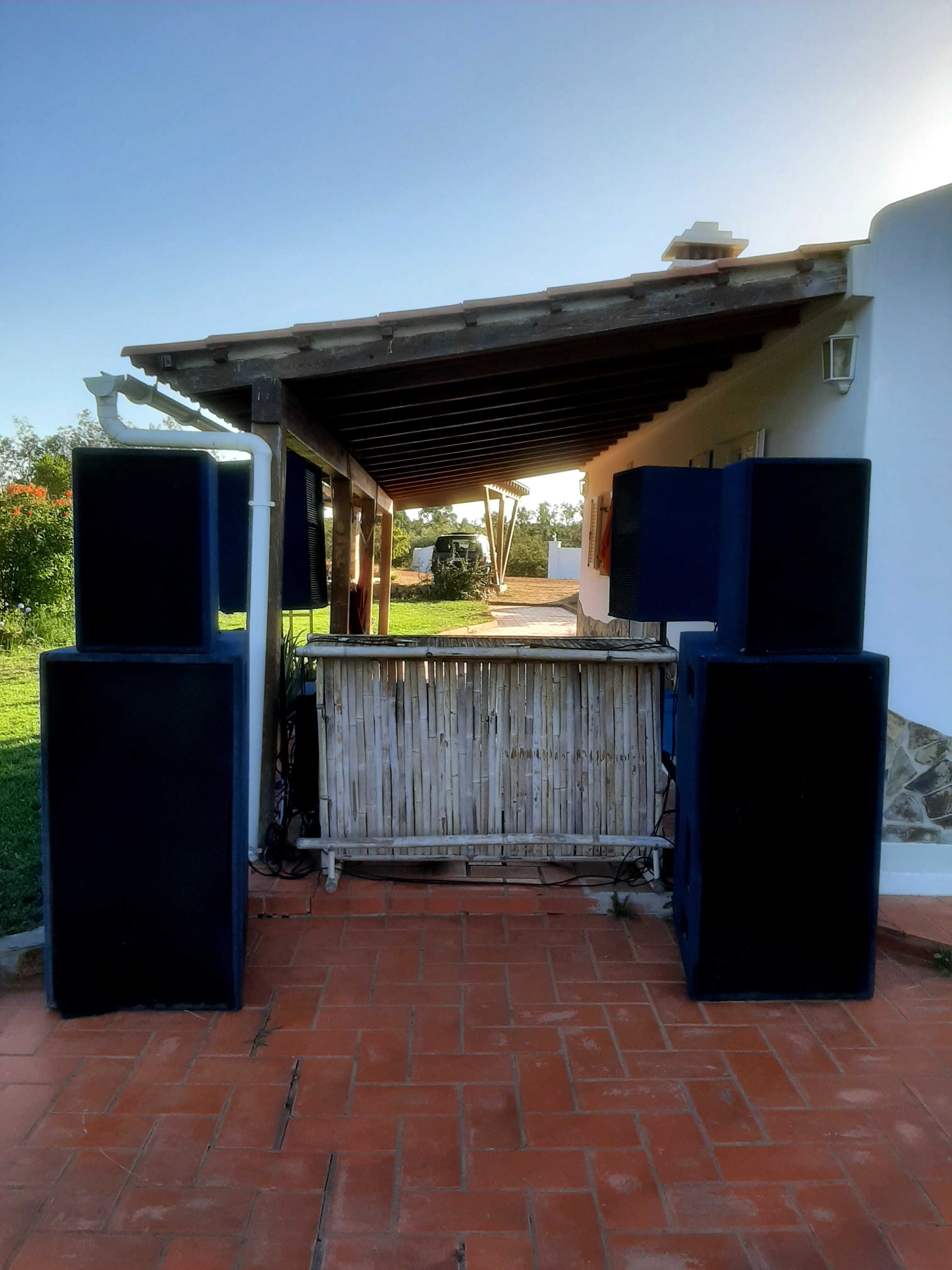 Sistema de Som PA Analógico HiFi Opus Audio 6K Bass 3K Tops e Moniçao