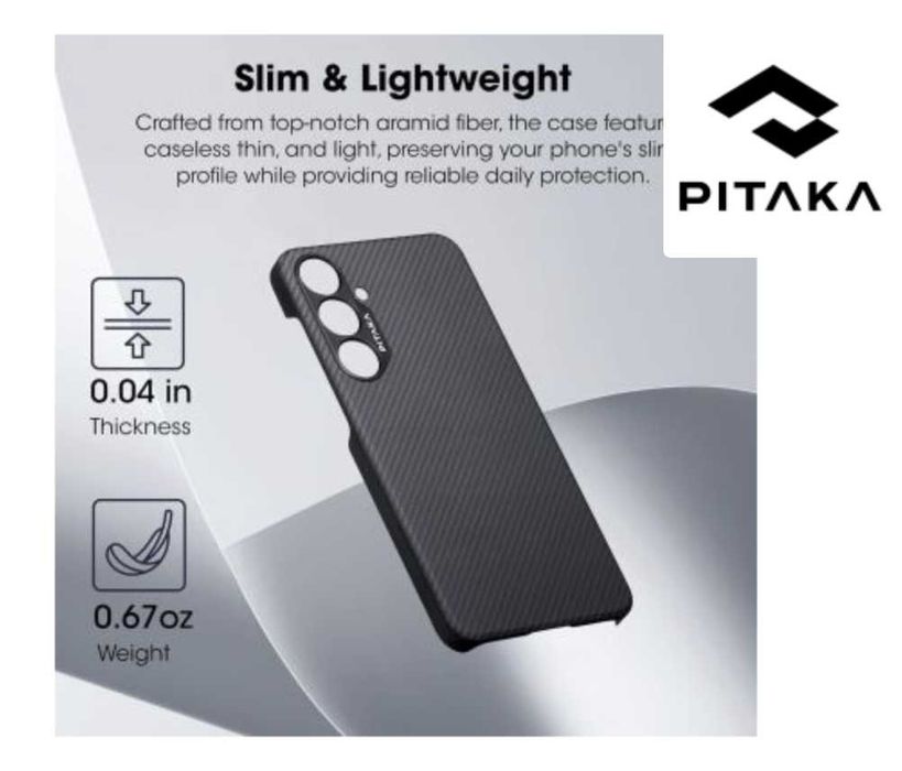 Чохол Pitaka чорний MagEZ Case 4 для Samsung Galaxy S24 (малий)