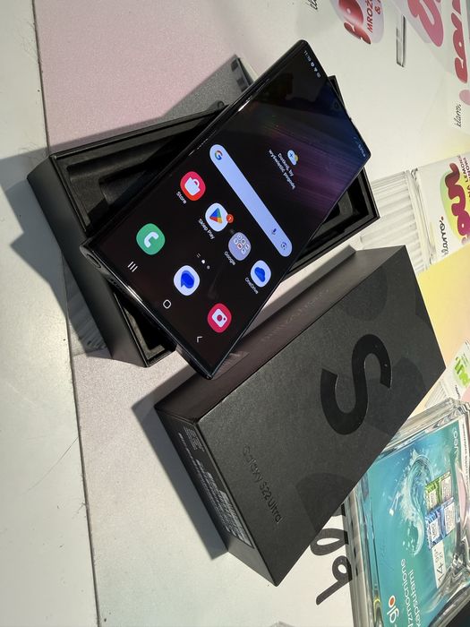 Samsung Galaxy S22 Ultra Perfekcyjny 12/256gb komplet OKSIKOM Tecza