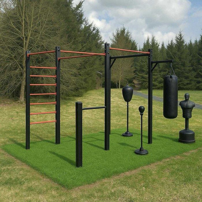 plac do ćwiczeń, siłownia ogrodowa, drążki