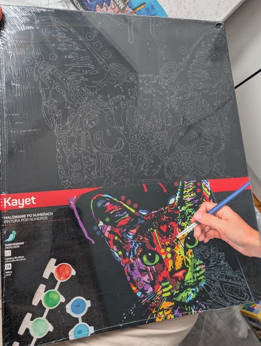 Dwa obrazy do samodzielnego malowania według numerów podobrazie nowe