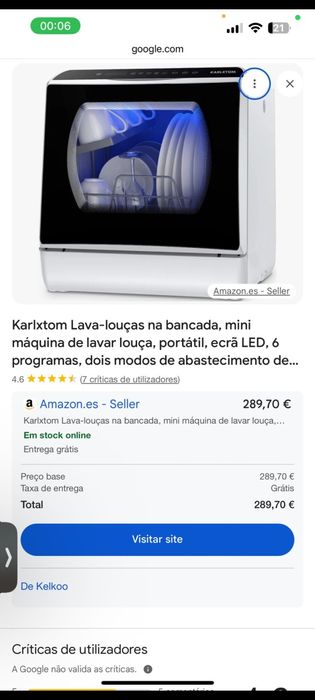 Máquina de louça de bancada nova nunca usada