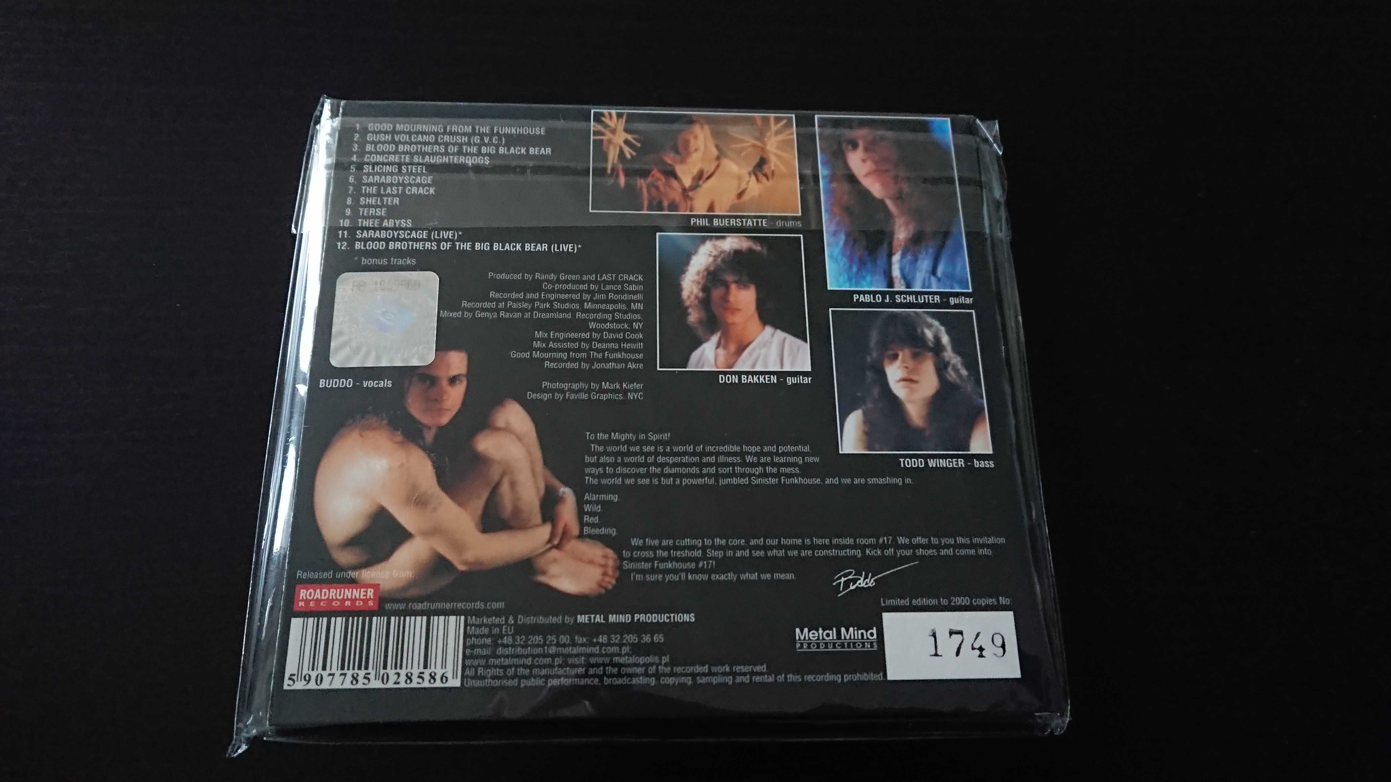 Last Crack Sinister Funkhouse #17 CD Limit Edit 1749/2000 Golden 2006