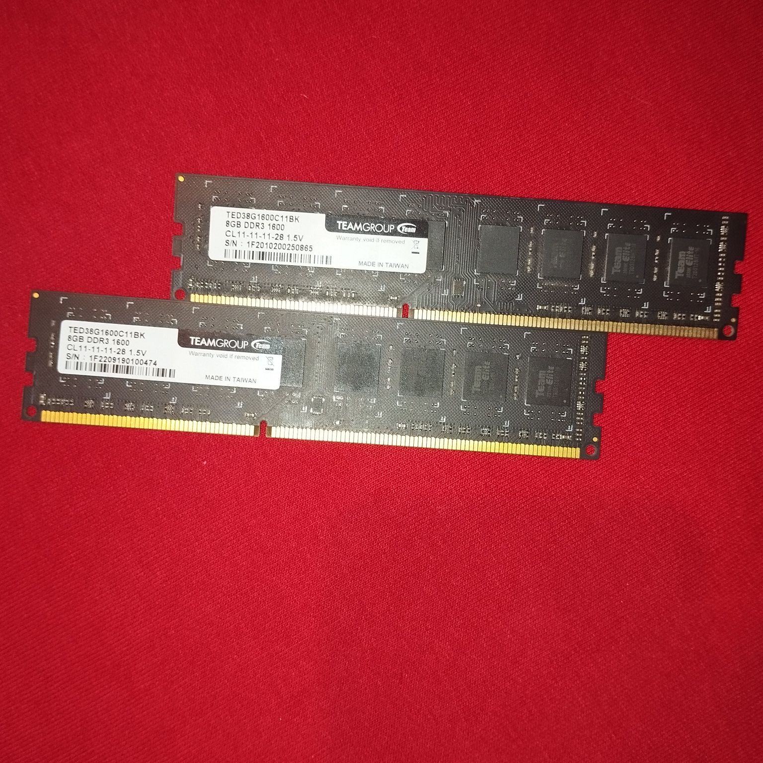 Оперативна пам'ять Team Elite DDR3-1600 8192MB PC-12800 (TED38G1600C11