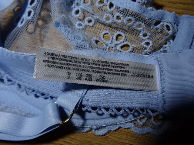 Primark błękitny biustonosz 80 C