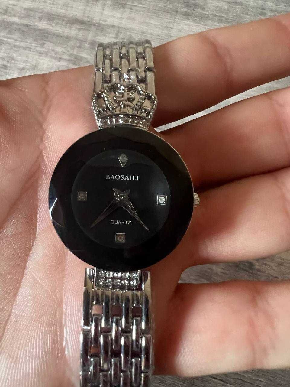 Женские наручные часы Baosailli / Серебро-Черный (Опт и Розница)
