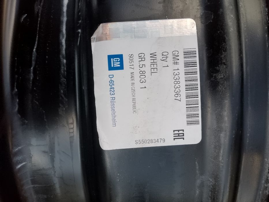 Felgi 16" Opel 5x105 orginalne, czujniki w komplecie