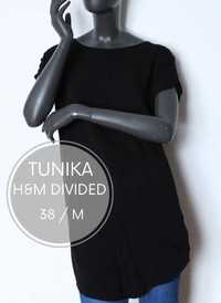 H&M Divided czarna tunika sukienka mała czarna basic 38 M