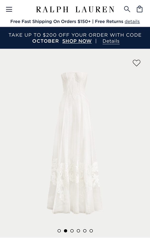 Свадебное платье Ralph Lauren, новое