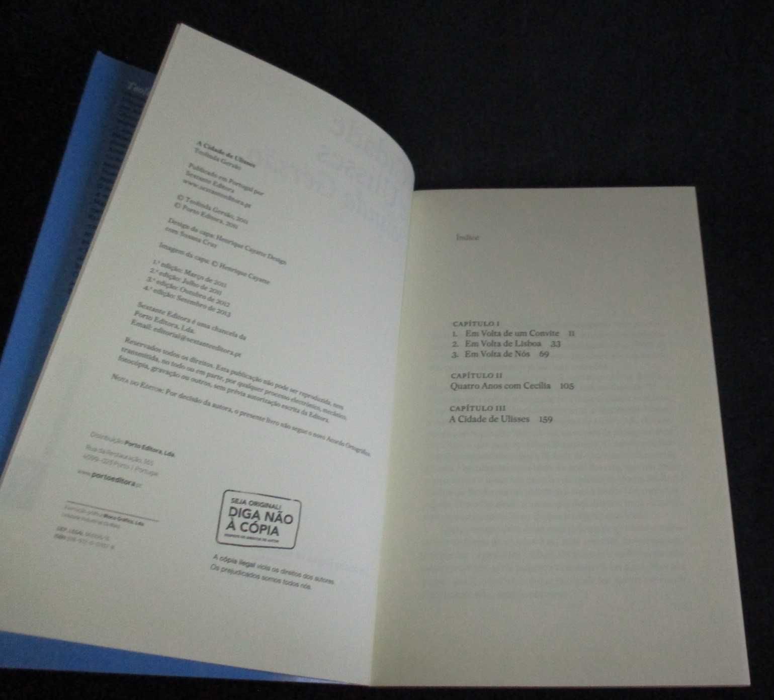 Livro A Cidade de Ulisses Teolinda Gersão