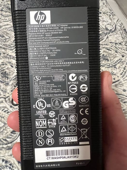 Zasilacz do laptopa Hp 150 watt, 19v, 7,9A jak nowy