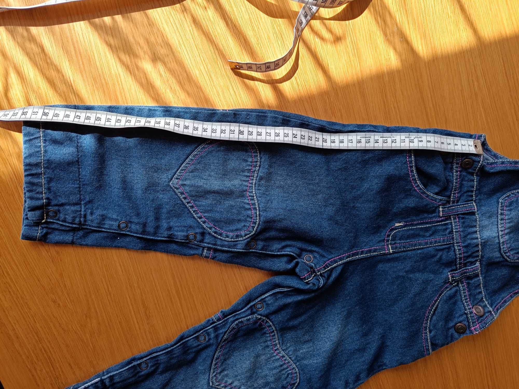 Spodnie dżinsowe jeans ogrodniczki r.92 Lupilu