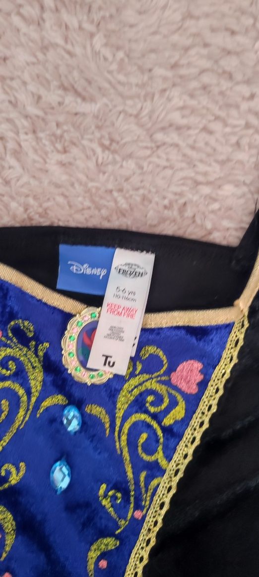 Strój karnawałowy Przebranie Frozen Elza Disney 122 cm