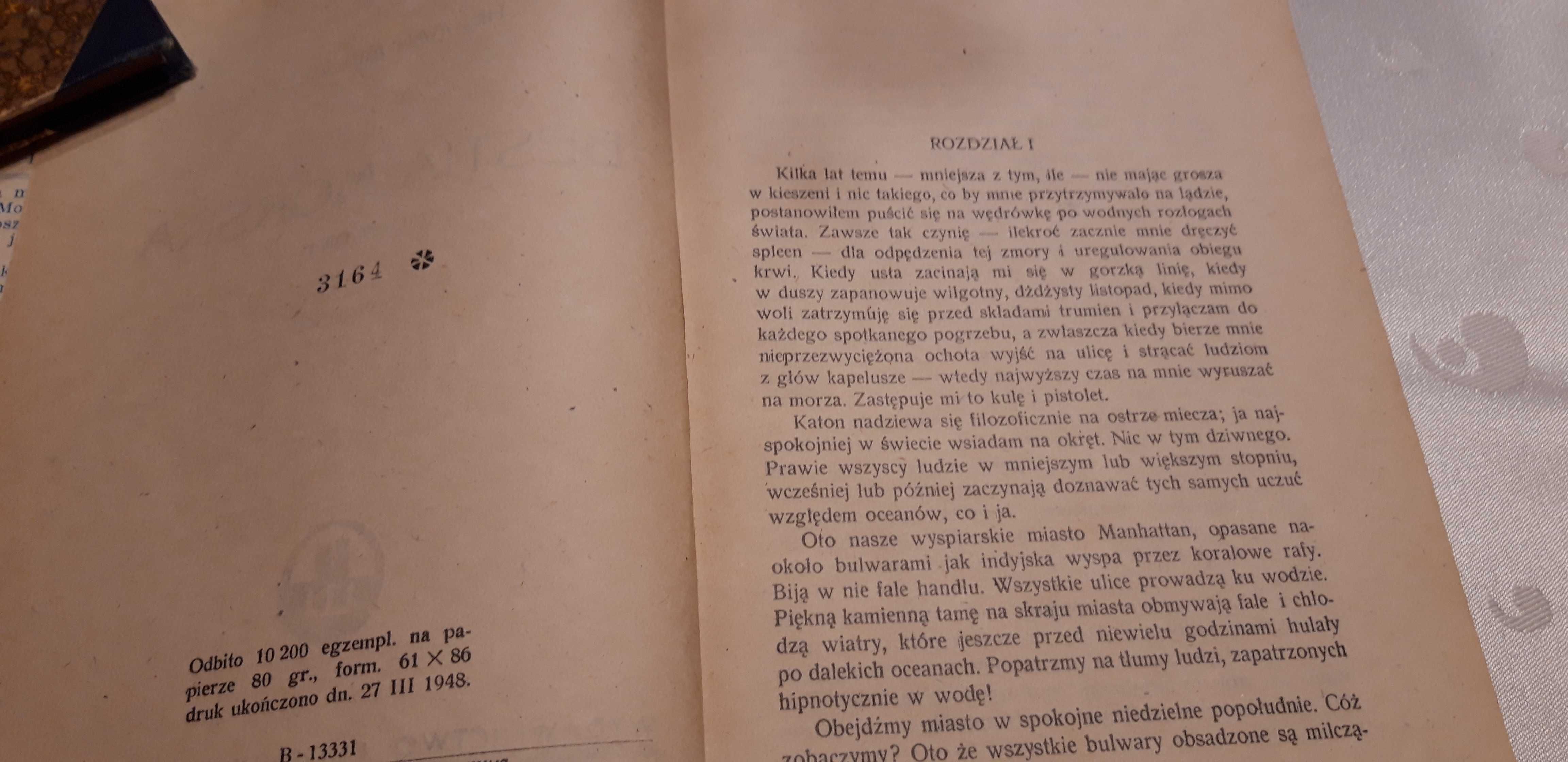 Bestia  Morska (Moby Dick)-H. Melville- Wyd.Kuthana1948,bdb stan