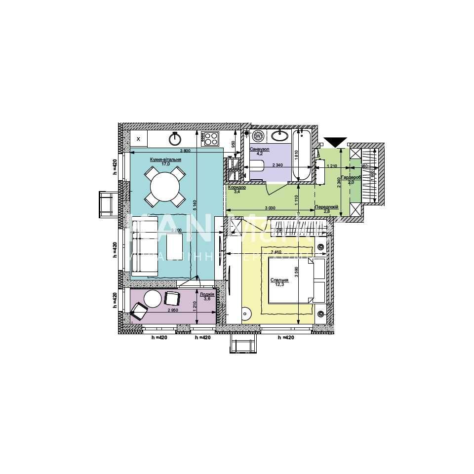 ПРОДАЖ 1к квартири 45 м² в зданому будинку 8 черги ЖК Файна Таун