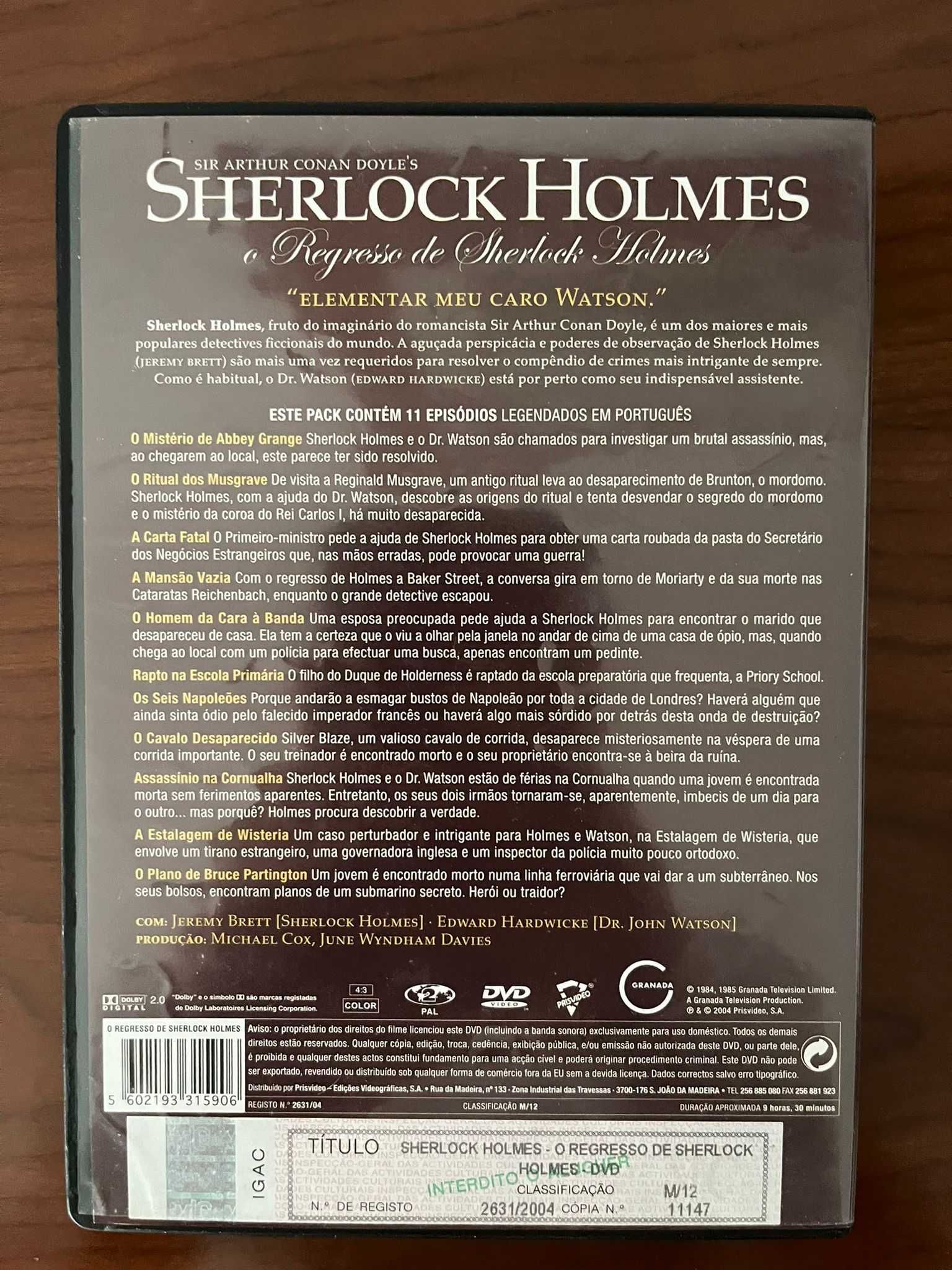 PACK DVDs - Miss Marple + Poirot + Sherlock Holmes + Agatha Christie