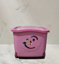 Контейнер с мячами для хранения игрушек mazzei «улыбка» 47,5 л розовый