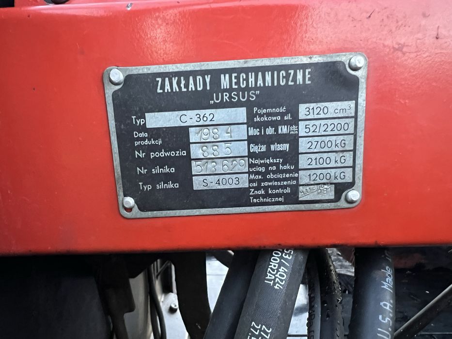 Ciagnik rolniczy Ursus C-362 C362 wersja eksportowa C-360 oryginal