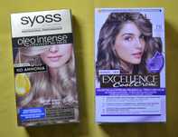 2x farba : Syoss Oleo Intense 8-05 i Loreal Excellence Cool Creme 7.11
