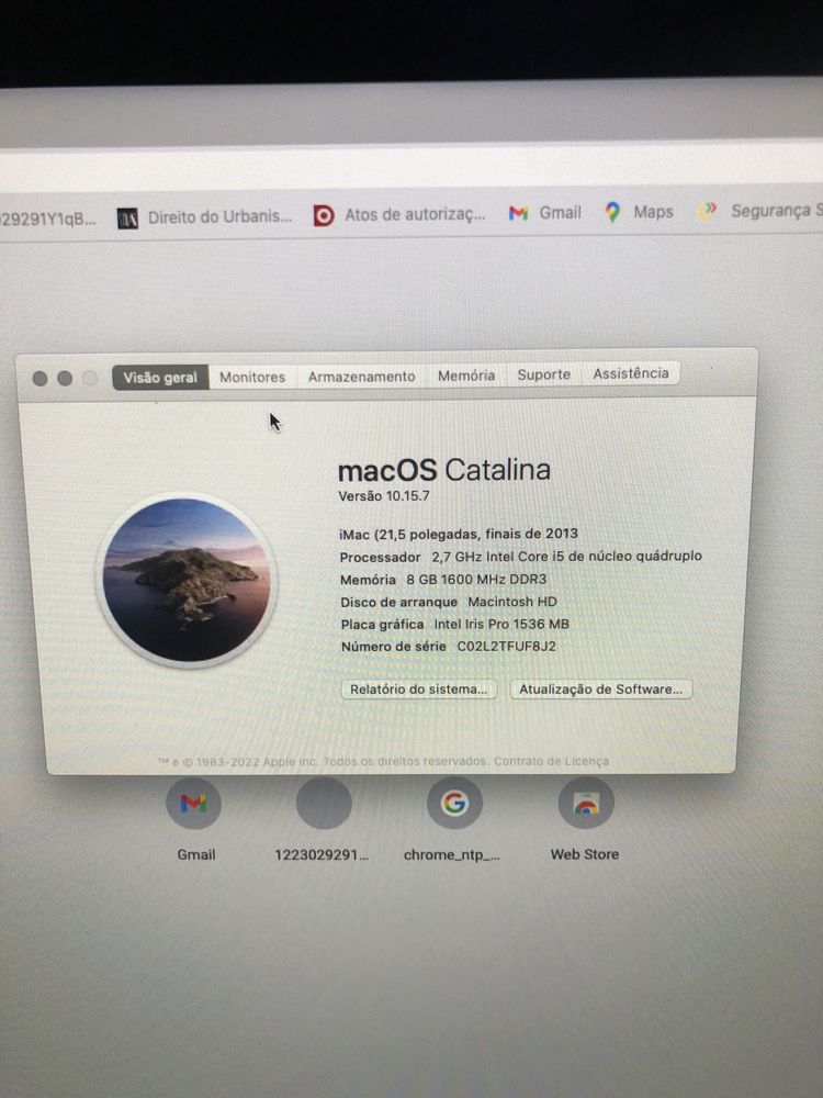 iMac - 21.5 Polegadas - 2013 (CAIXA ORIGINAL)