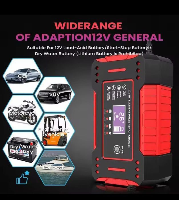 Ładowarka do akumulatorów prostownik 12v kilka funkcji.