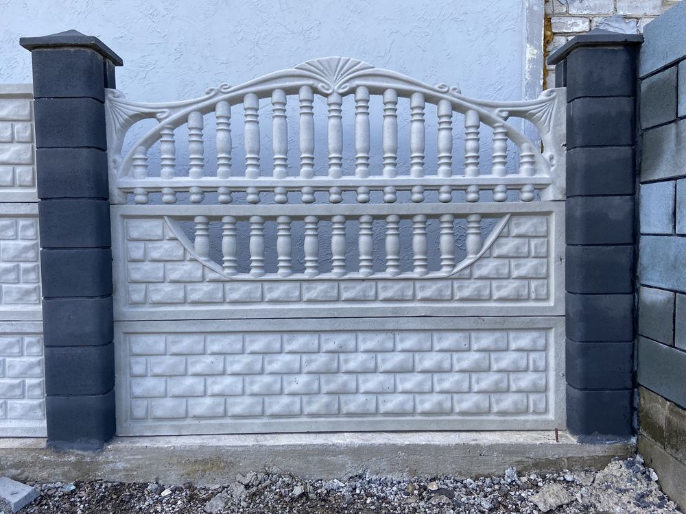 Бетонні паркани, (єврозабори, забори) від Виробника.