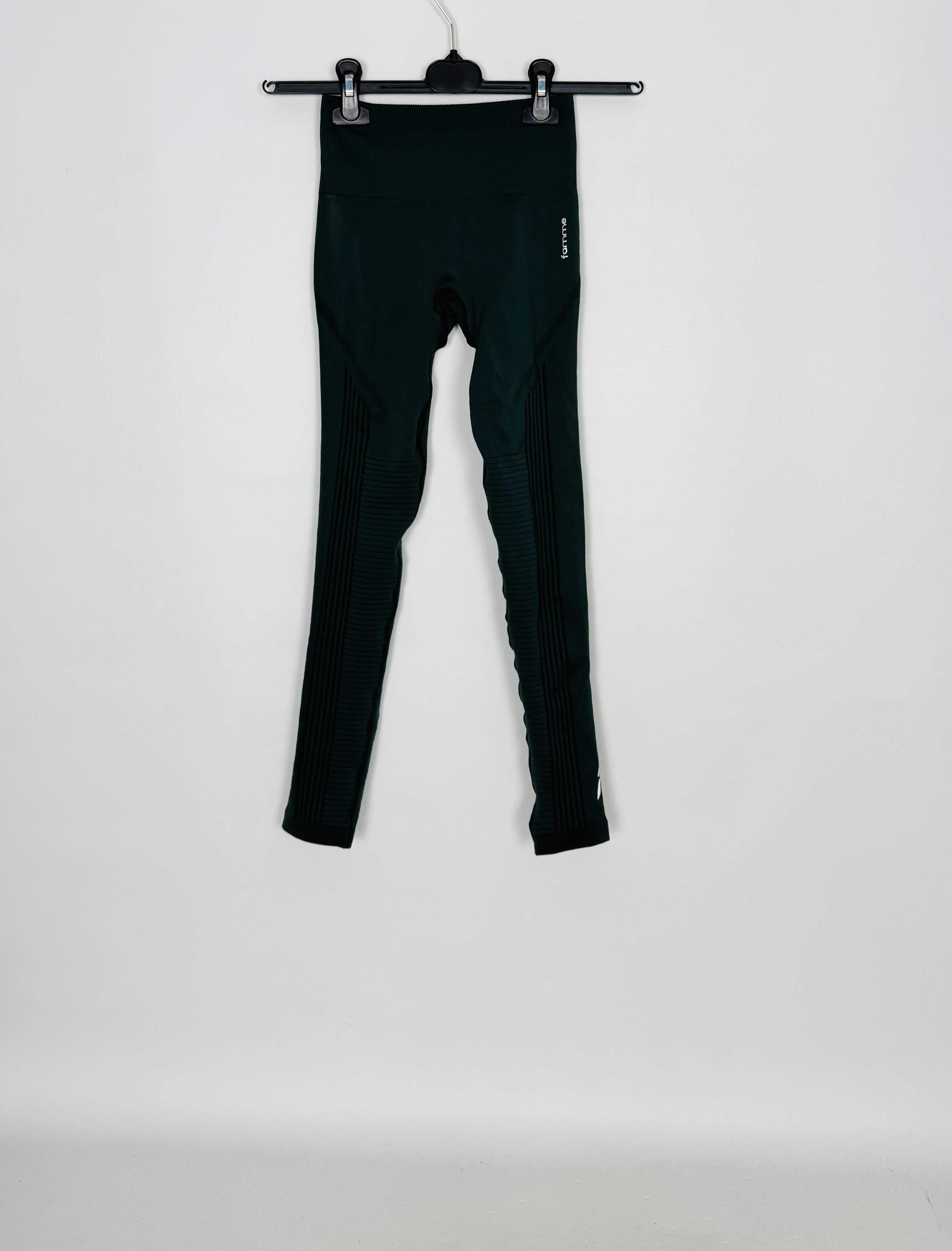 Zielone legginsy sportowe z modelującymi wstawkami XS 34