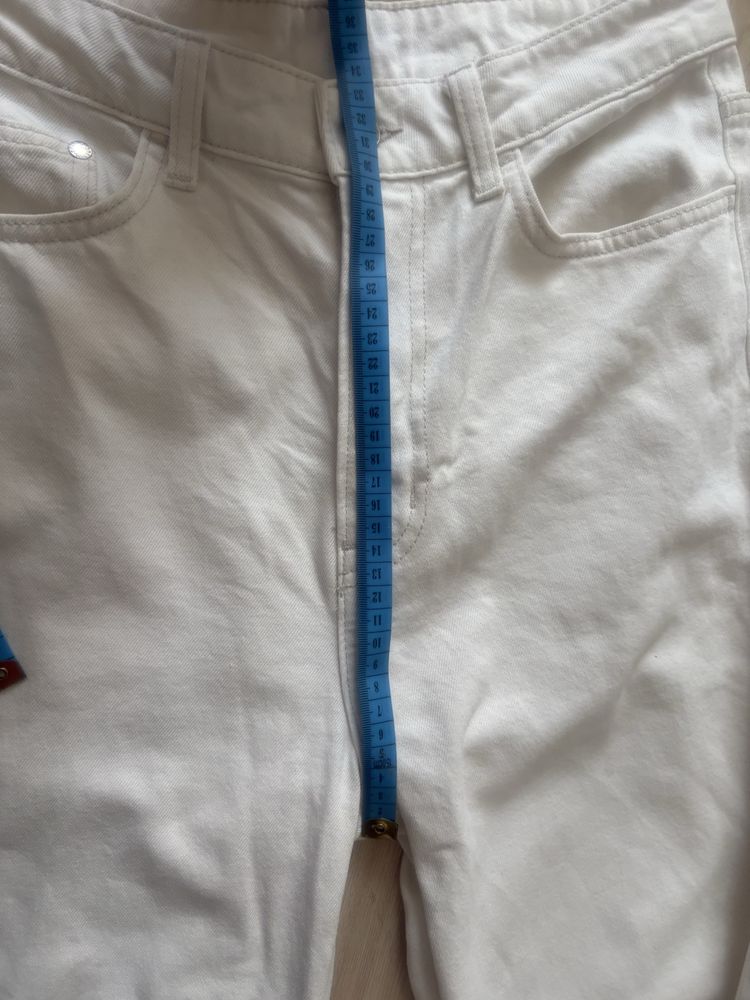 Białe spodnie hm ultra high waist wide mega modne 40