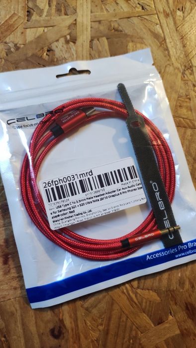 Cabo áudio USB-C - jack stereo 3.5mm