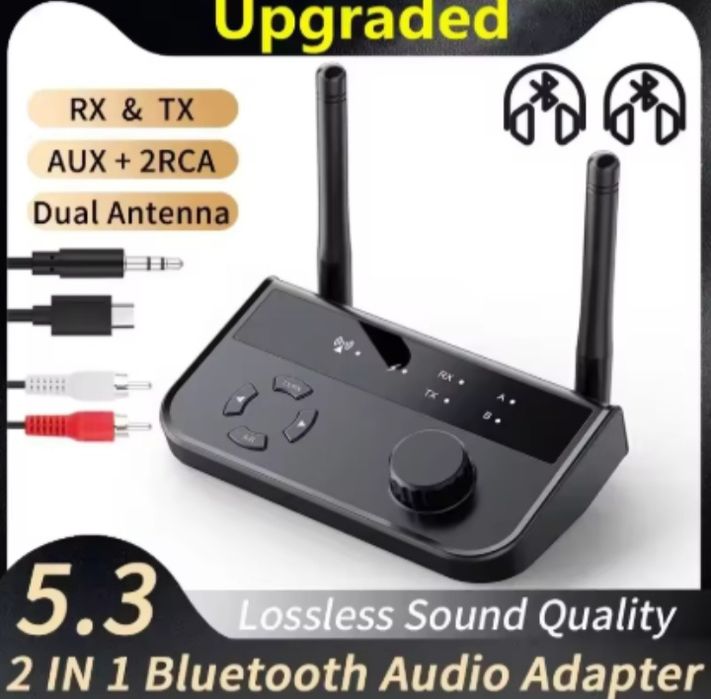 Аудіоадаптер Bluetooth 5.3 приймач-передавач B39 PRO 3.5mm, AUX