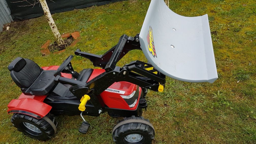 Massey Ferguson duży traktor na pedały Rolly Toys  pług