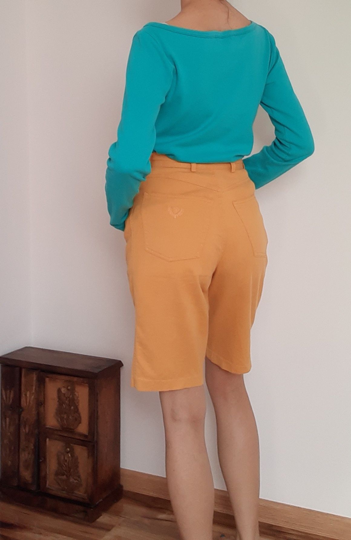 90s y2k bawełniana turkusowo-zielona bluzka Cotton turqoise blouse y2k