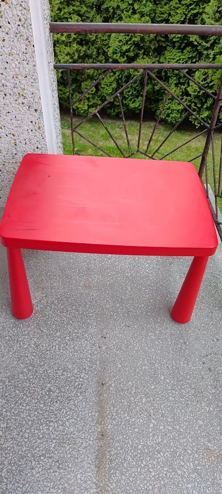 Stolik krzesło i półka dla dzieci Ikea mamut