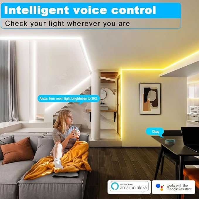 Taśma LED TENDIST 14M z Pilotem - Ciepła i Zimna Biel