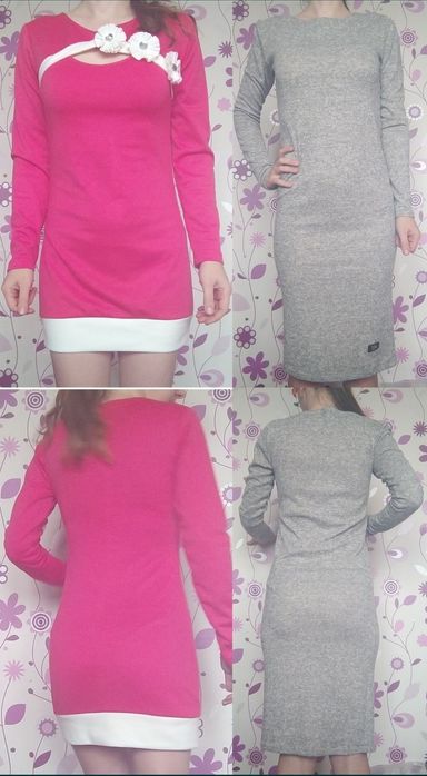 42-44 р. Платье весна осень зима трикотаж
Серое миди 42-44р.=300
Розов