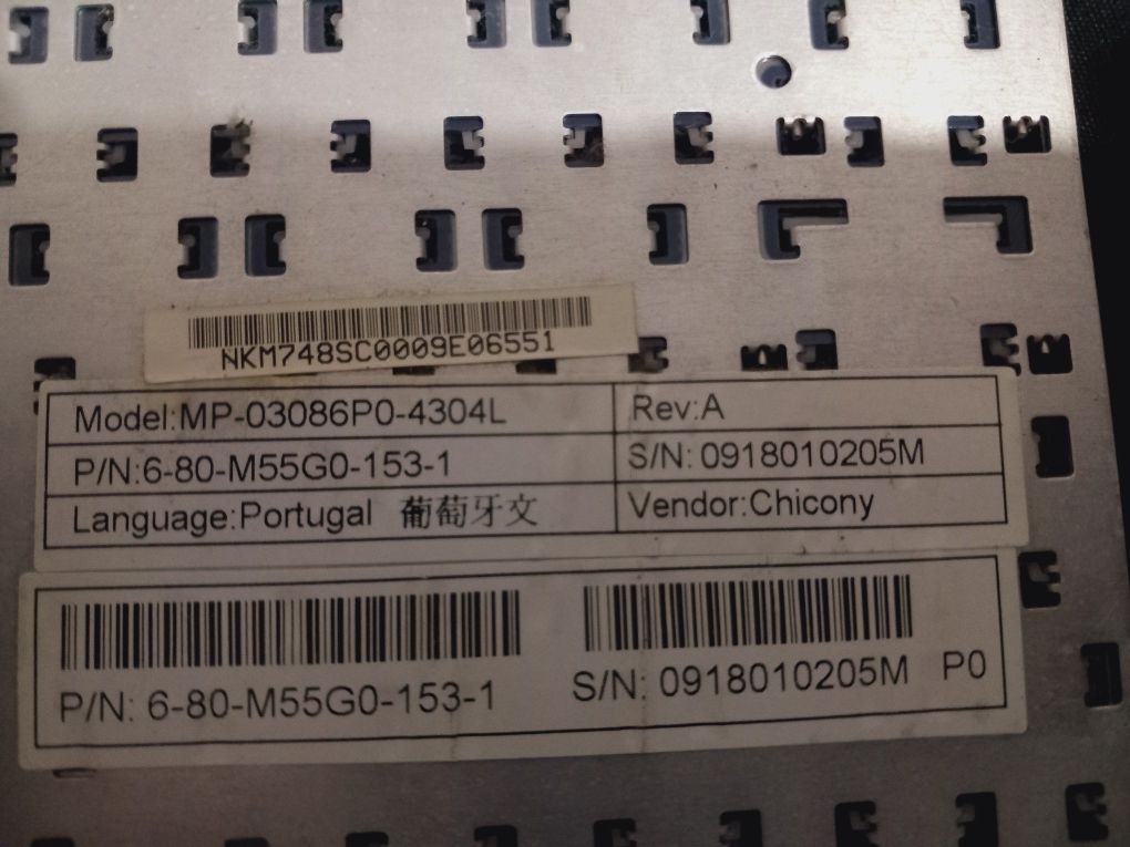 Teclado de portátil insys