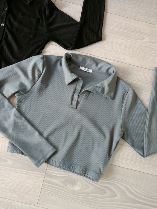 Bluzki długi rękawa crop top S/M