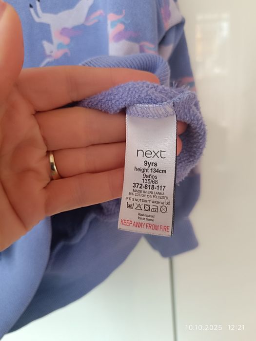 Bluza Unicorn Next r 134 kieszeń kangur