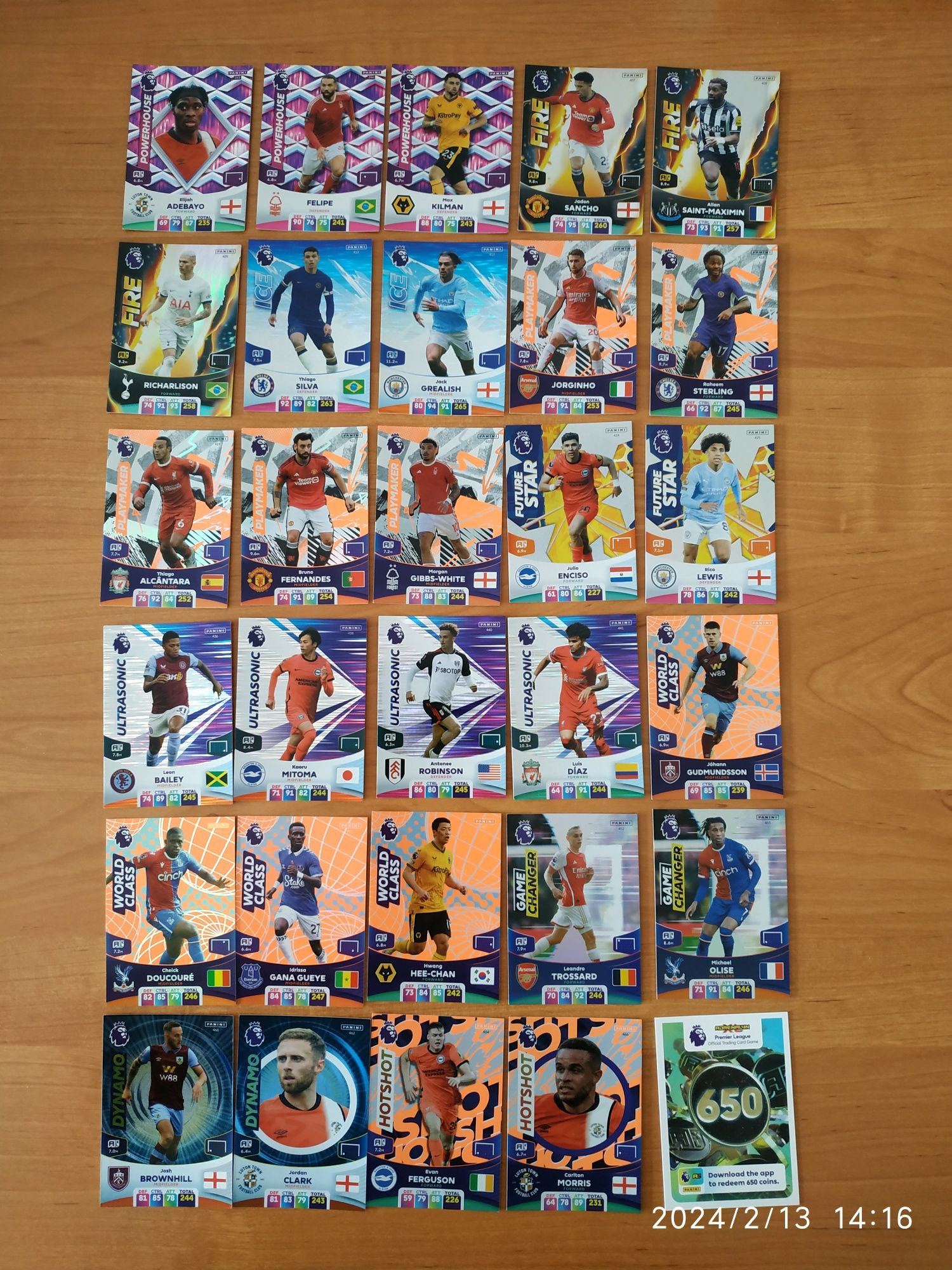 Panini Premier League 2024 - Album + 102 karty + 4 puszki