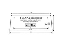 szyba tylna zetor 68a