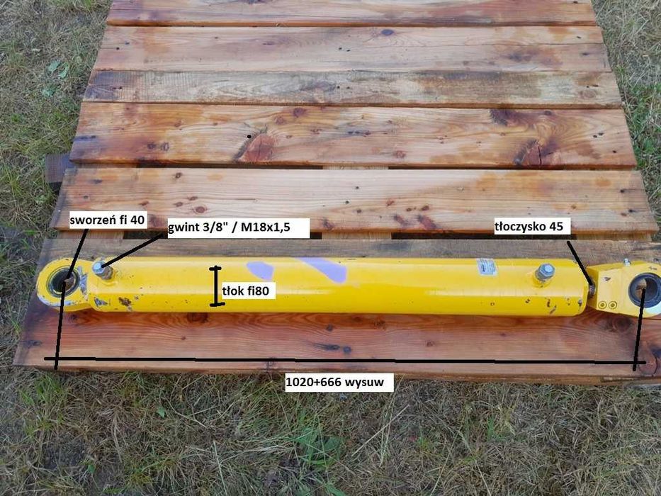 Siłownik hydrauliczny 45/80/666 łuparka prasa FV stan bardzo dobry
