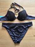 Kostium kąpielowy Calzedonia S, 80A/75B/70C, 2 czarny cekiny Cannes