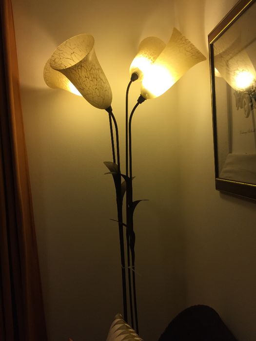 Candeeiro Ferro e Tulipas