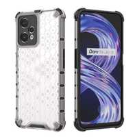 Etui Pancerny Honeycomb Realme 9 Pro - Przezroczyste, Żelowa Ramka